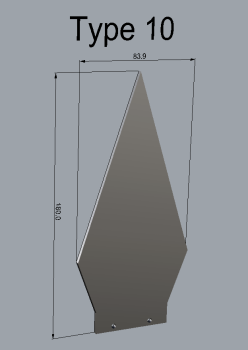 Light-Blade Type 10 inkl. Halter (55mm Aufnahme)